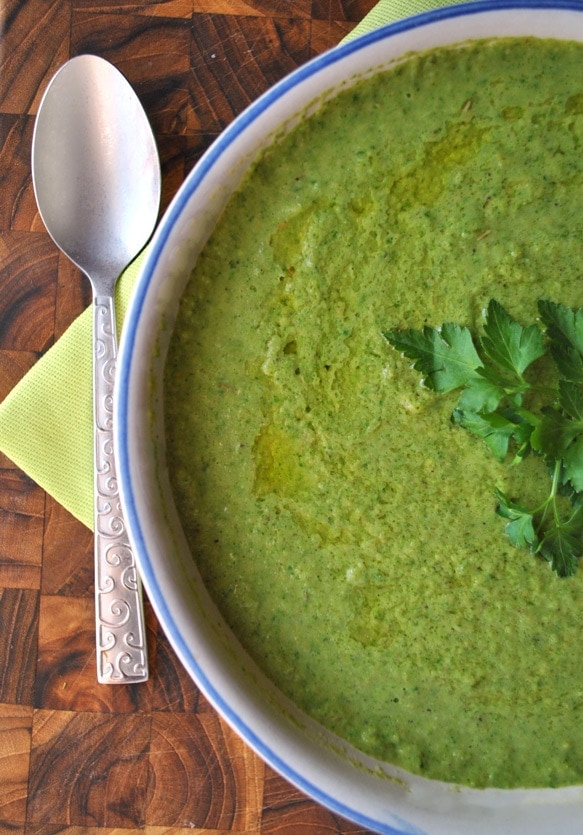 vegan green garden soup