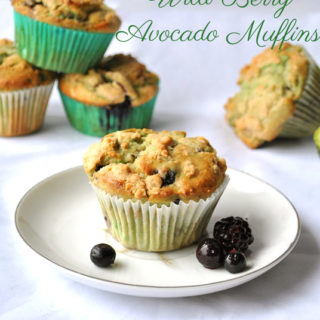 wild berry avocado muffins