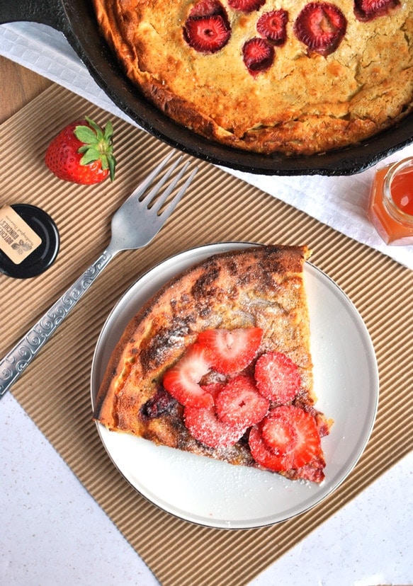 strawberry dutch baby pancake rosemary