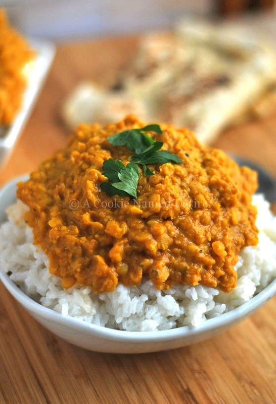 red curry lentils