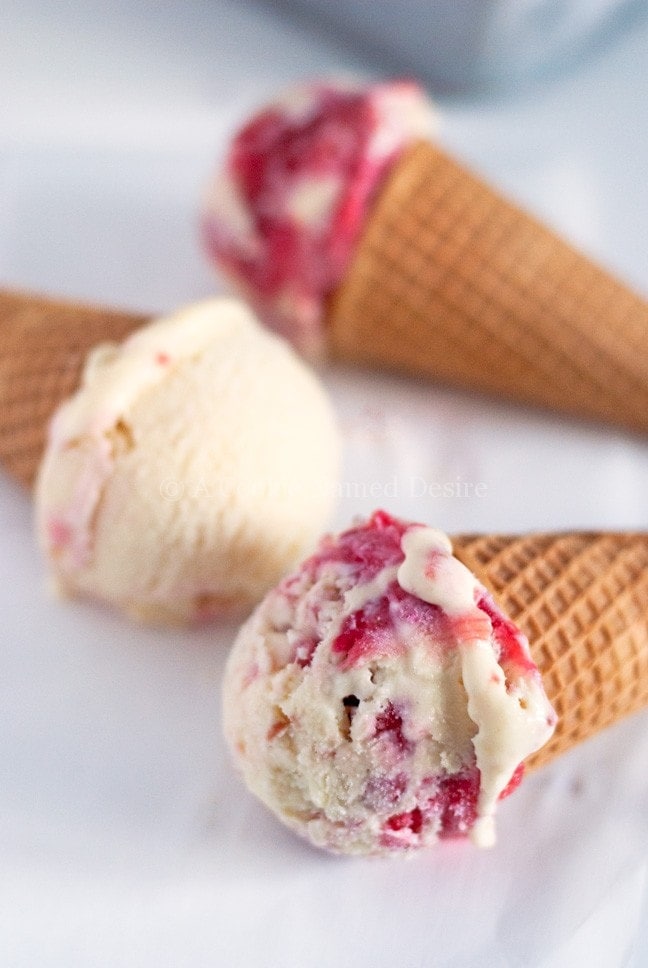 strawberry rhubarb ice cream recipe