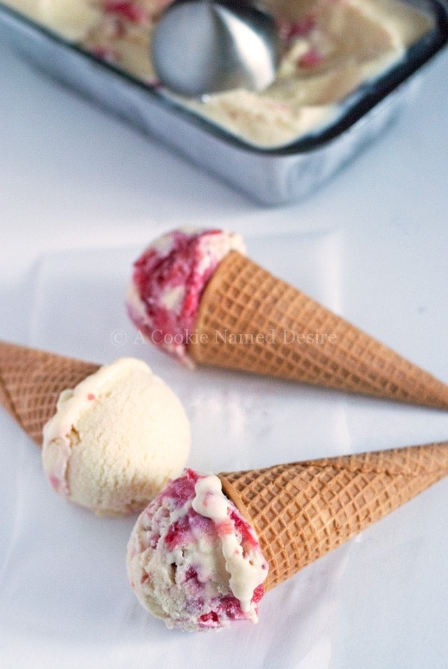 strawberry rhubarb ice cream recipe