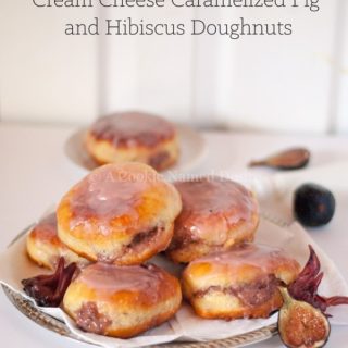 caramelized fig and hibiscus doughnuts