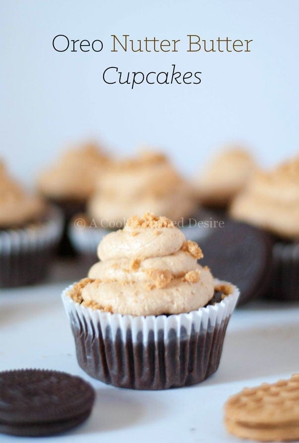 oreo nutter butter cookie cupcake