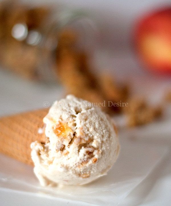 close up of ice cream scoop on cone