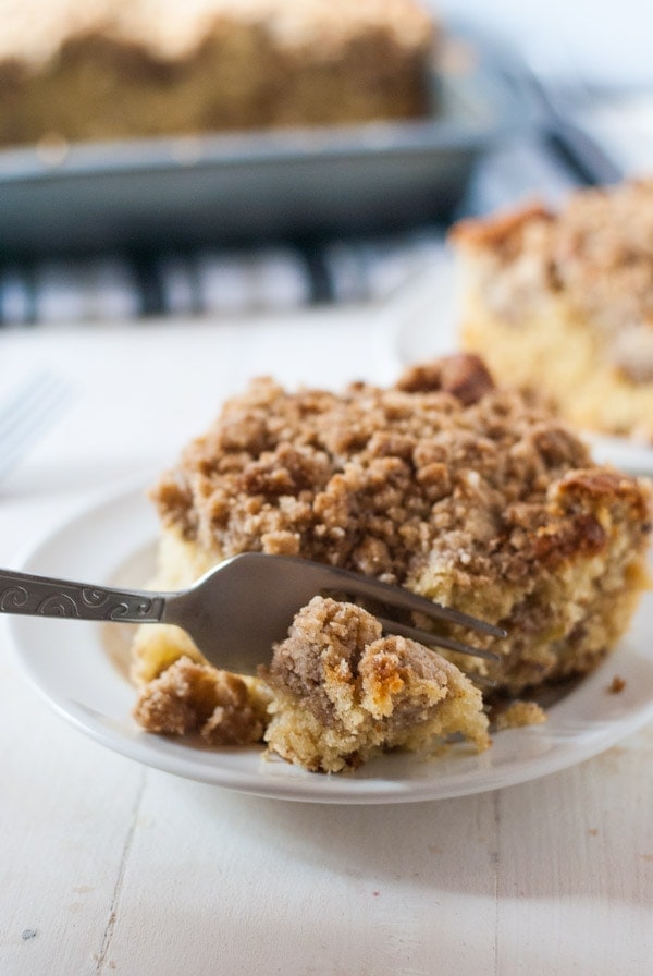 Chai-Spiced Apple Coffee Cake with Chai Crumb | A Cookie Named Desire