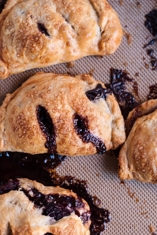 Pear and chocolate hazelnut hand pies with an incredibly flaky pie crust. Seriously, the best pie I've ever had! 