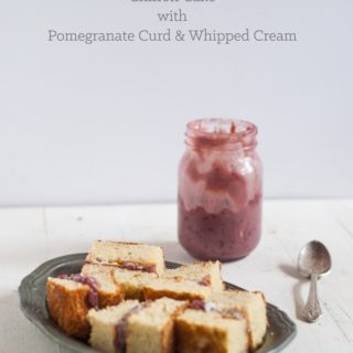 Pomegranate Curd cake sndwiches a simple and light winter dessert!
