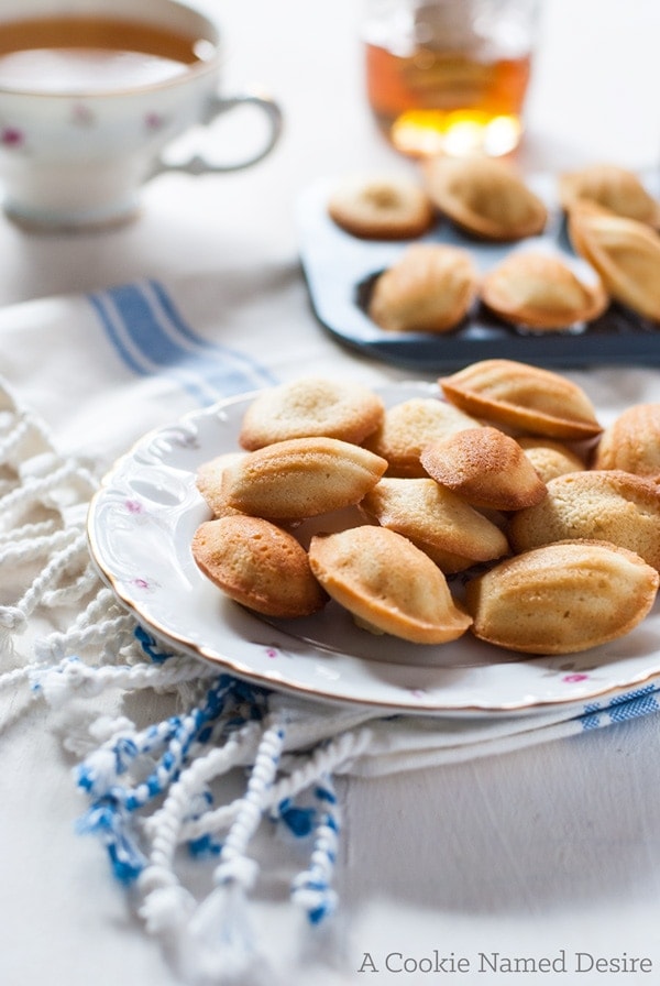 Dainty mini vanilla bean and rose madelines - perfect for any time of day
