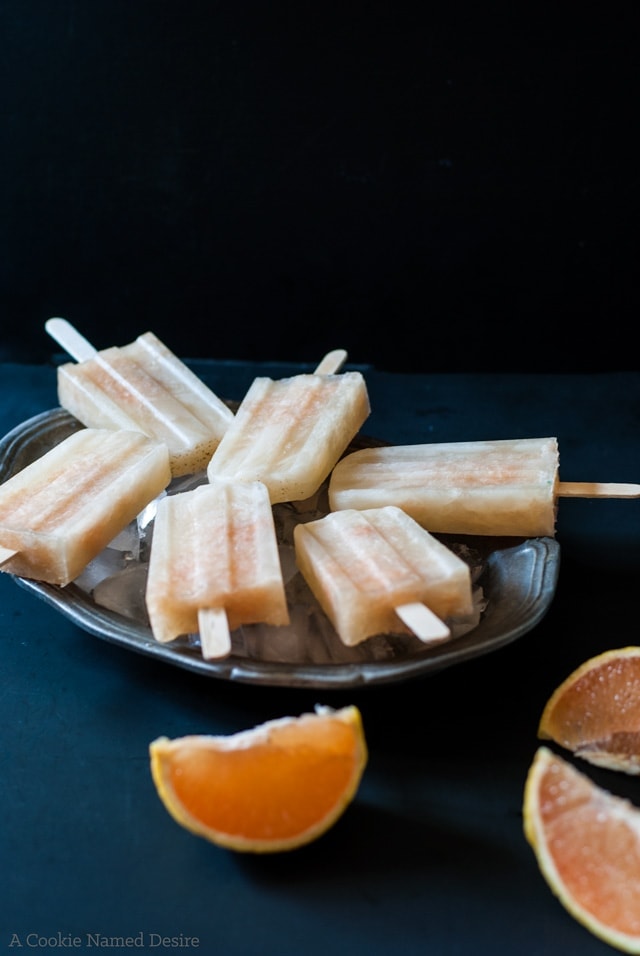 spicy grapefruit popsicles with rosemary
