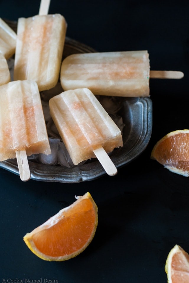 spicy rosemary grapefruit popsicles