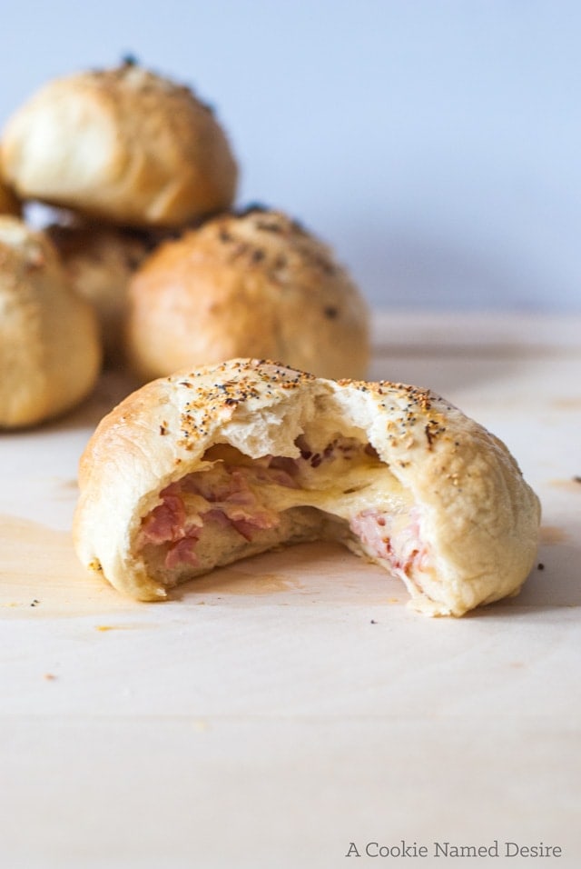 Ham & Alehouse Cheddar Stuffed Bagel Rolls