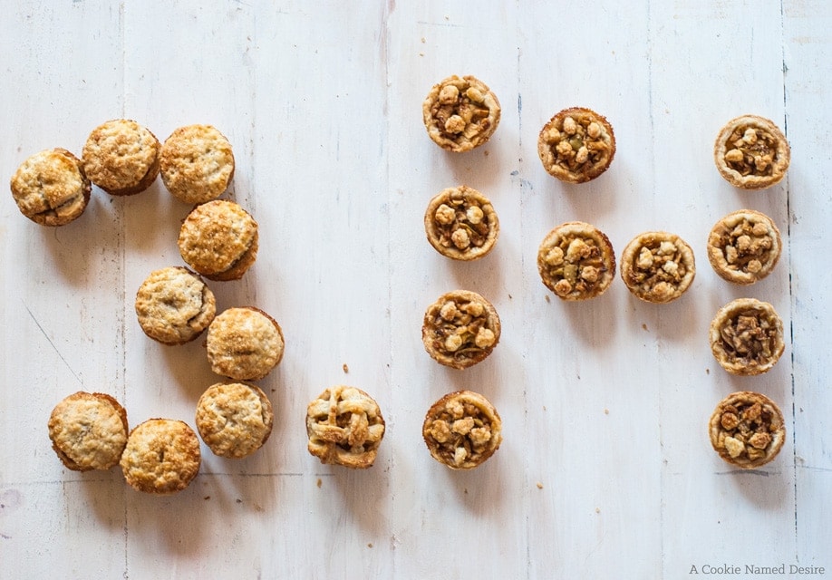 bite size apple pies for pi day