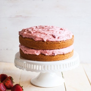 butter cake strawberry frosting