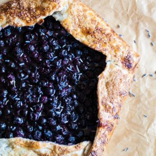 A rustic blueberry lavender galette to enjoy on a warm spring evening