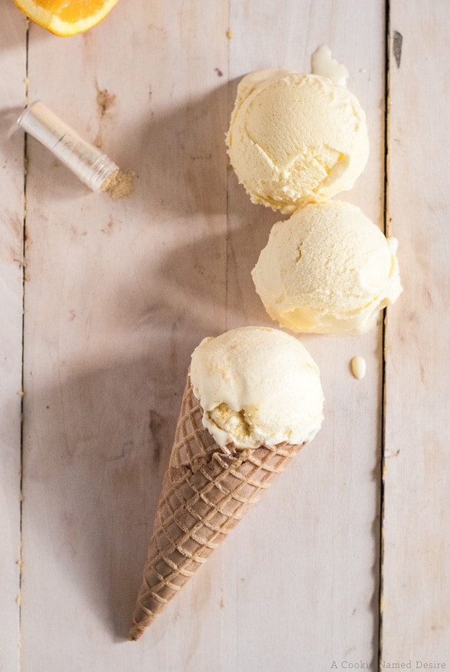 Orange tequilla ice cream