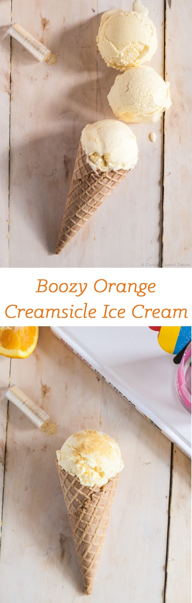 boozy orange creamiscle ice cream