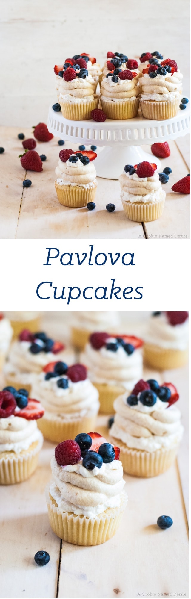 Mixed berry pavlova cupcakes