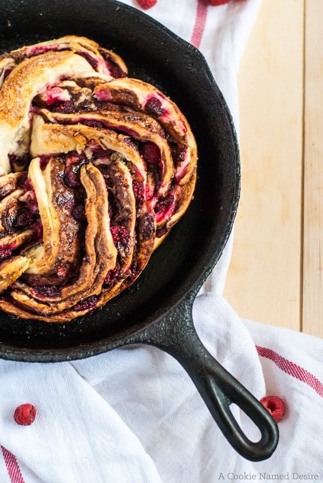 Raspberry Nutella Swirl Bread