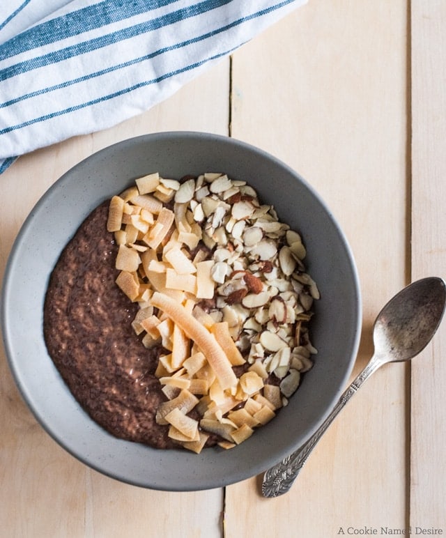 Healthy Almond Joy Chia Pudding