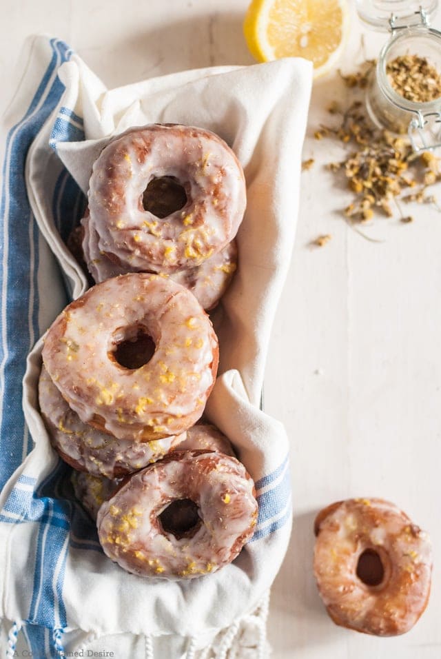 lemon & chamomile brioche doughnuts recipe