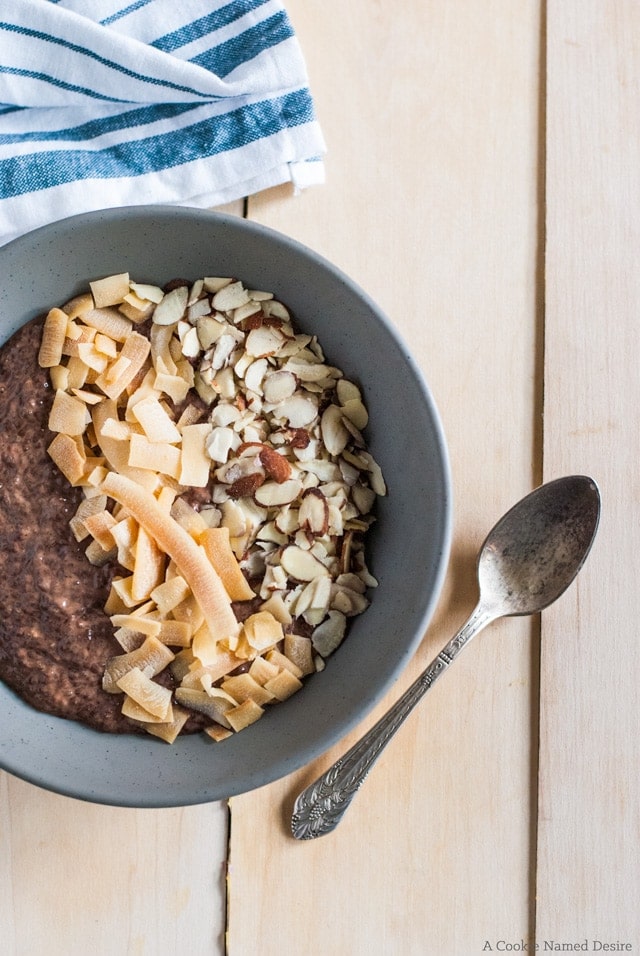 Healthy Almond Joy pudding