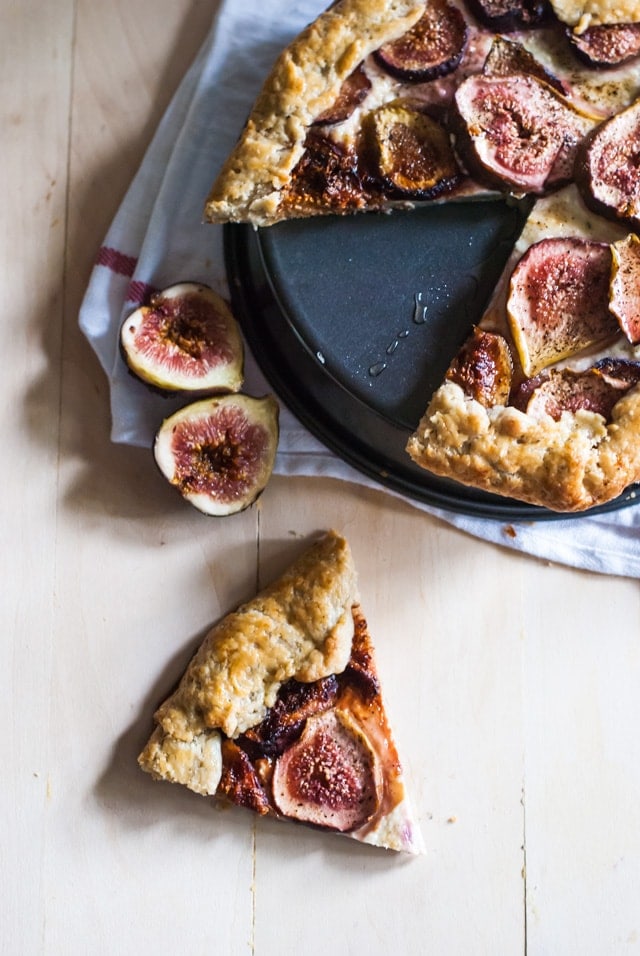 honey and fig galette with cream cheese and mascarpone 