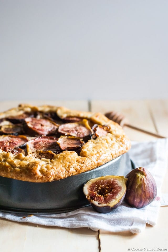 honey and fig galette with cream cheese and mascarpone 