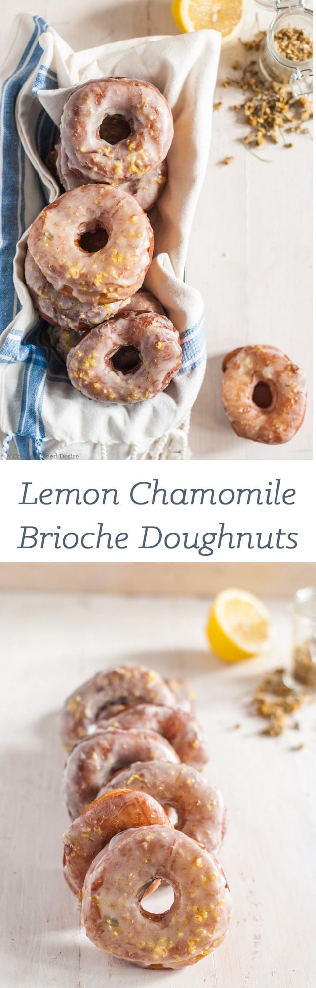 lemon chamomile brioche doughnuts