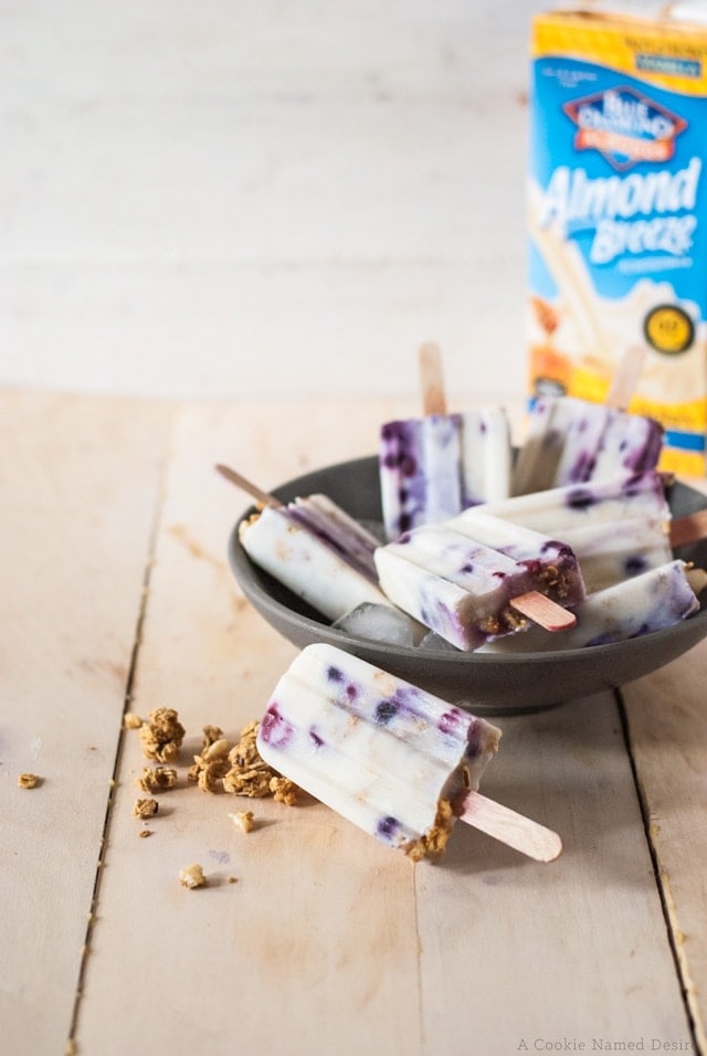 Almond breeze fruit and granola popsicles