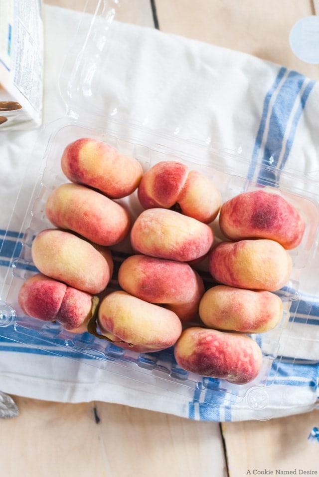 Peach Doughnuts with Peaches and Cream Filling