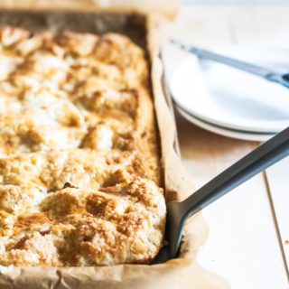 Rhubarb and peach slab pie recipe