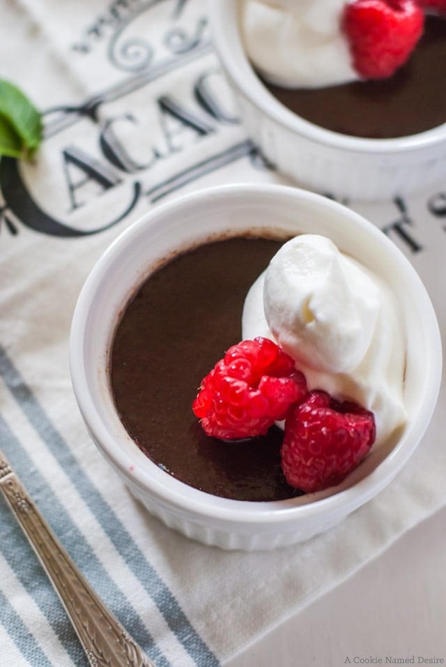 Keep things simple with a 5 ingredient pots de creme - dairy free