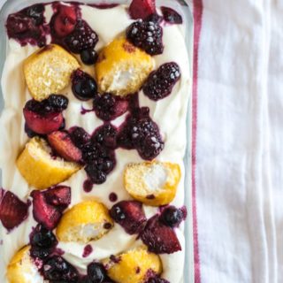 A simple no churn ice cream recipe with fresh berries and Twinkies