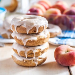 Deliciously addictive vegan peaches and cream doughnuts