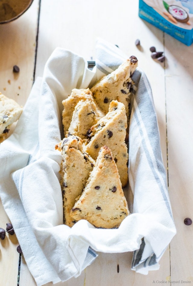 Irresistible brown butter coconut chocolate chip scones