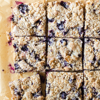 Peach blueberry lavender pie bars - the perfect way to finish summer
