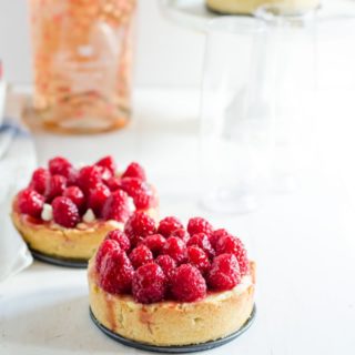 Raspberry Peach Tarts with Strawberry Peach Glaze