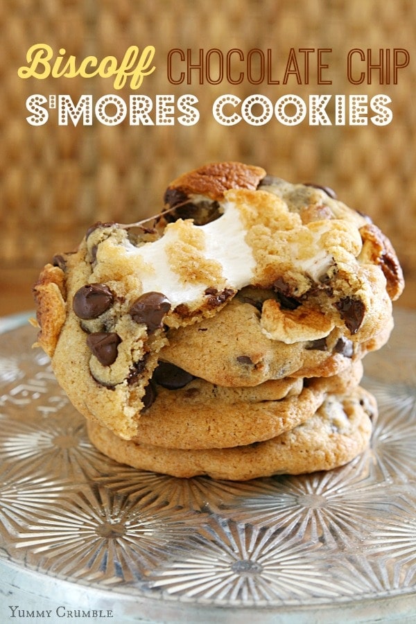 biscoff s'mores cookies