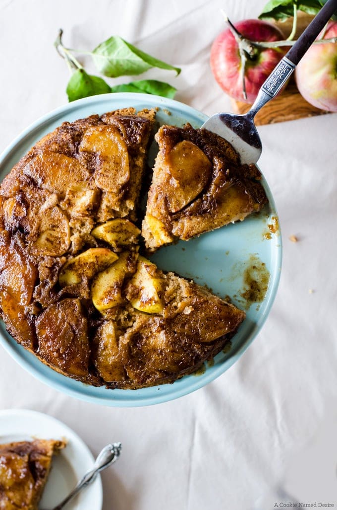 This easy and delicious caramel apple upside down cake that will become your family's favorite dessert - and your favorite breakfast when the kid's are away!