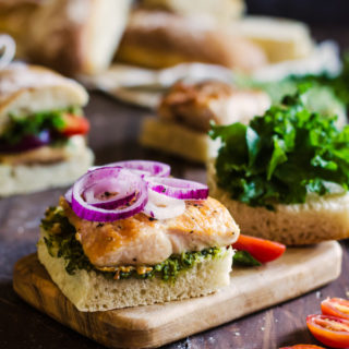 Such an easy and delicious recipe for chicken and pesto sandwiches!