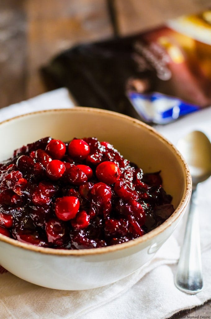 Delicious and warming mulled cranberry sauce