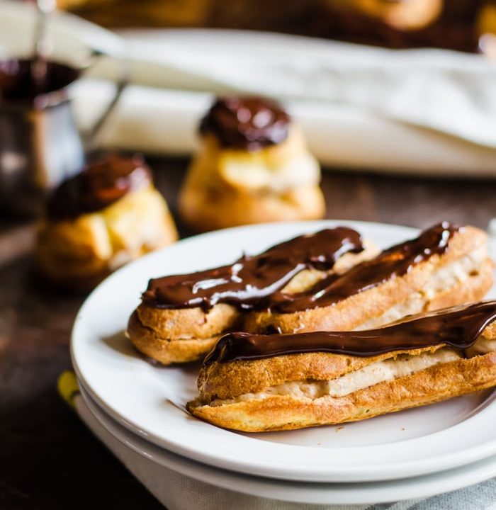 These chestnur cream eclairs are a delightfully flavorful treat to pair with coffee