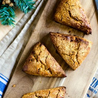 Easy gingerbread scones with triple the ginger for a welcomed punch of flavor