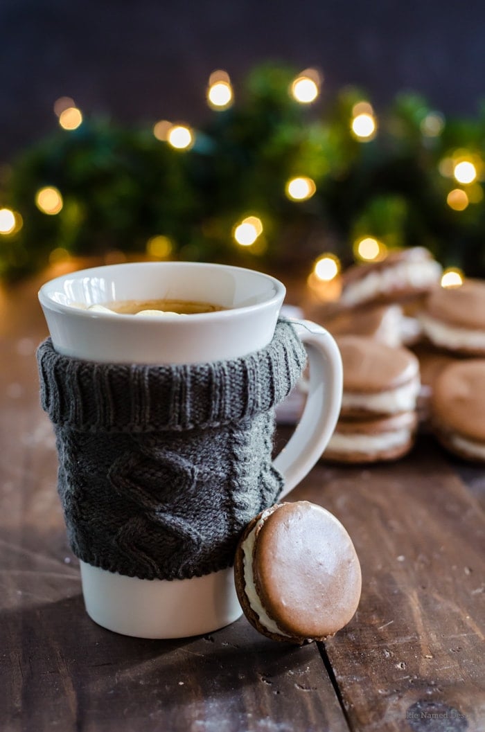 These chocolate peppermint macarons are guaranteed to be your new holiday favorite cookie