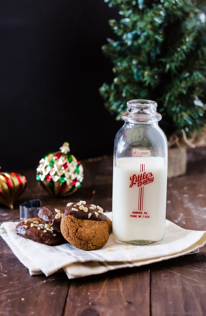 Warm and chewy triple ginger spice cookies. The perfect dessert to leave out for Santa this Christmas! 