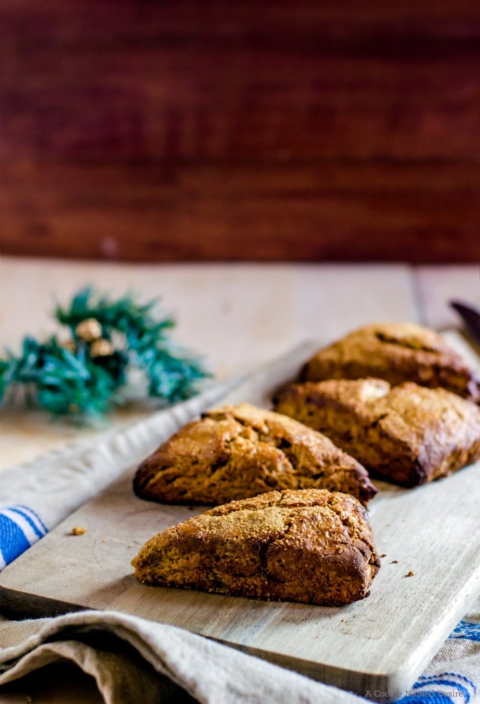 Gingerbread scones recipe. A wonderful way to start off your Christmas morning! 