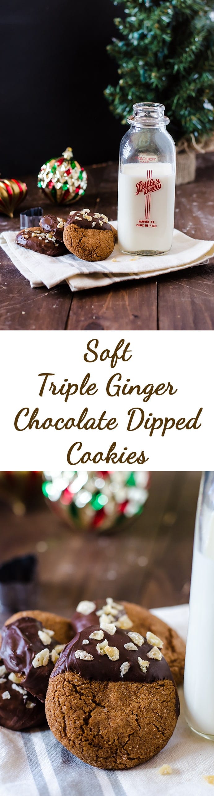 Soft triple ginger spice cookies. These classic cookies are perfect for gift giving this year. 