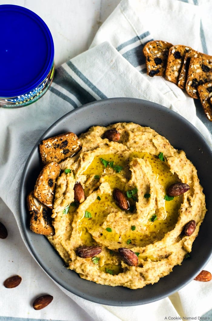 Get in with some game changing flavors with this wasabi almond bean dip