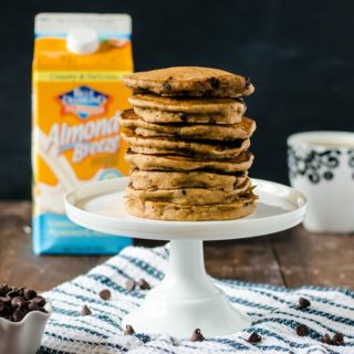 The thickest, fluffiest whole wheat chocolate chip pancakes you will ever taste. The perfect Saturday morning breafast